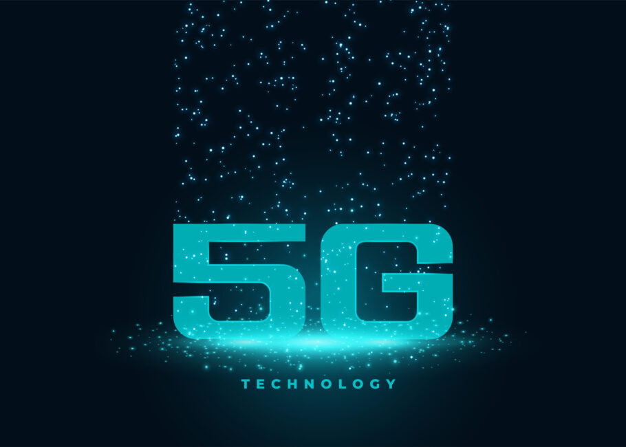 fith generation 5G technology concept techno background design